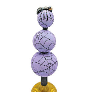 Patricia Breen Webmaster Purple Spider Web Finial Halloween Holiday Tree Topper